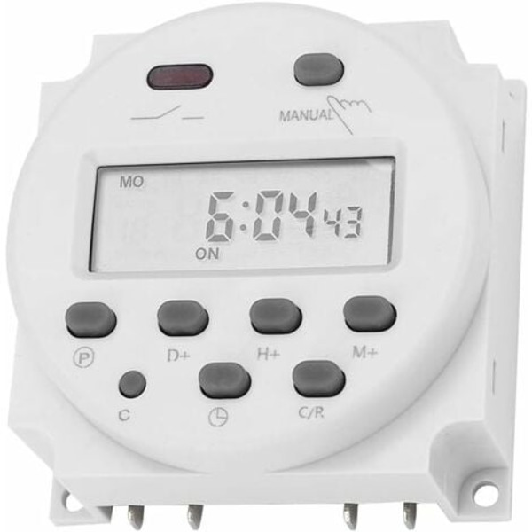 110V Timer Switch Digital Elektronisk LCD Tidsrelæ Switch Programmerbar LCD Digital Mikrocomputer Mini Kontrol Power Tim