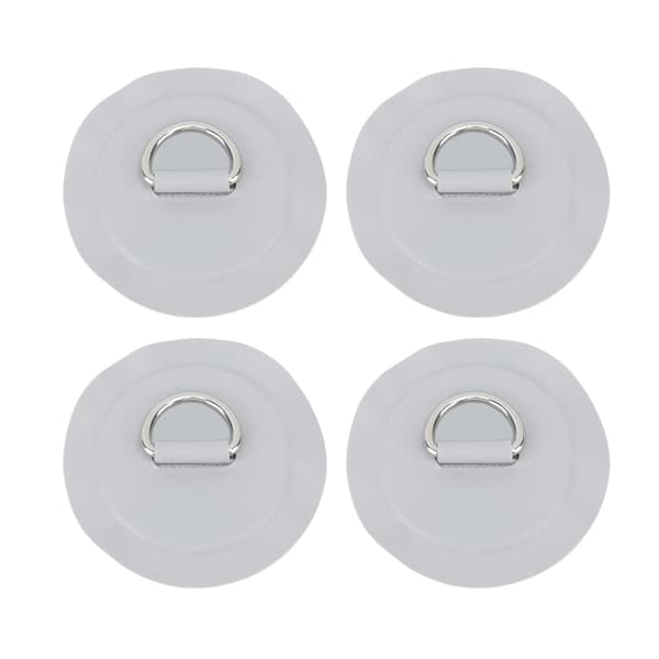 Letvægts Grå D Ring PVC Patch til Oppustelig Båd Surfbræt Stand Up Paddleboard 4 stk