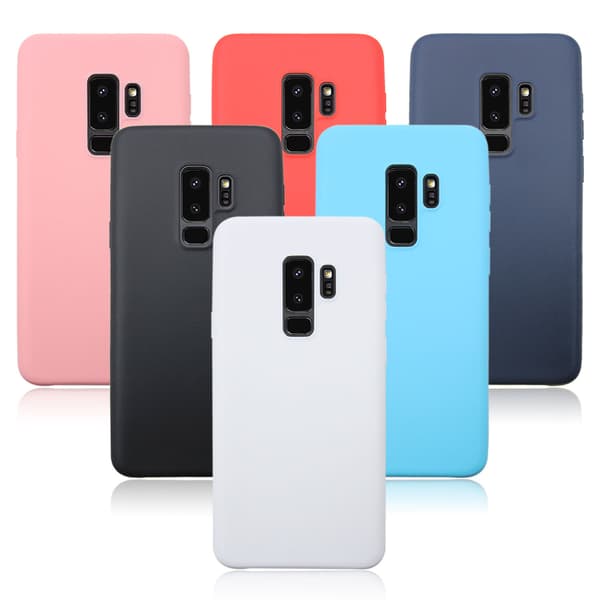 [HT]Samsung Galaxy S9 - Silikonecover i mat design Blå