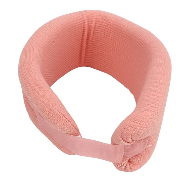 Nackskyddspolster Cervical Brace Halskrage Elastisk Svamp Nackstöd för Smärtlindring Rosa L