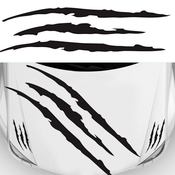 Hætte Vandtæt Ghost Trend Claw Scratch Car Sticker Pull Flower Car Front Cover Change Decorative Sticker (sort)