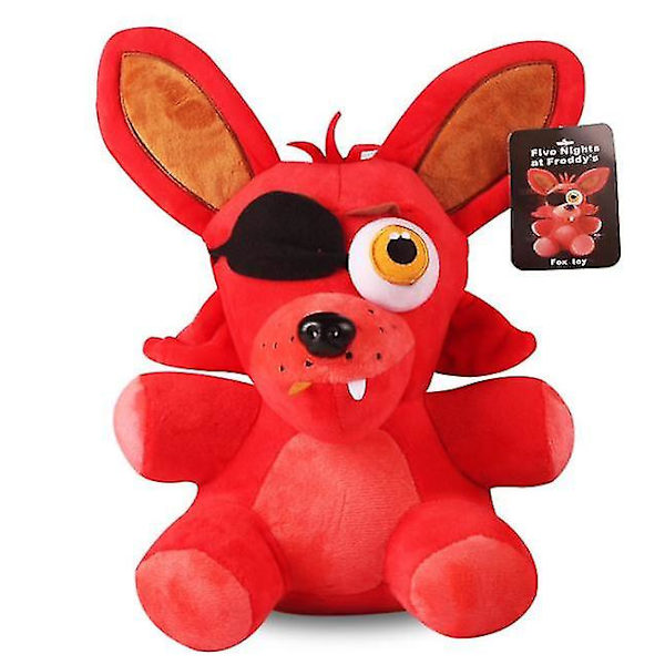 18 cm Plyschleksak Röd Räv Brun Björn Anime Game Plysch D