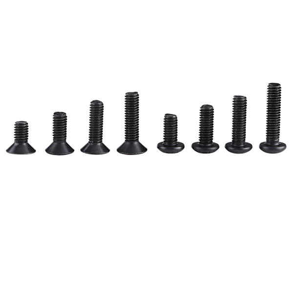 M3 Flat Button Head Hex Skrue og Skive Sortimentsett 180 Deler