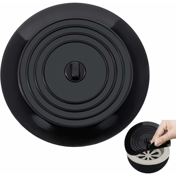 FDA livsmedelsklassad svart diskbänk rund silikon diskho propp vattenpropp silikon cover diameter 15cm