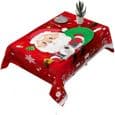 Christmas Tablecloth - CZYDDD - 140 x 210 cm - Red - Synthetic - Machine Washable