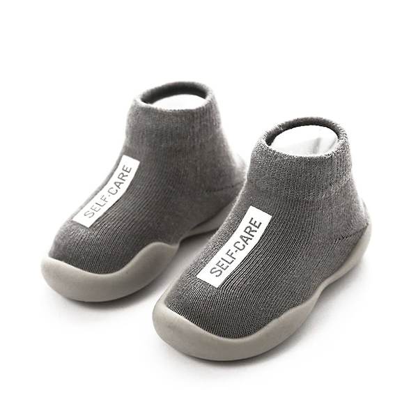 Unisex babysko i blød gummi til småbørn Gray 24-25
