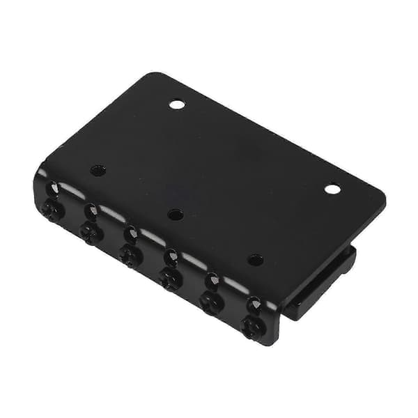 1 set svart 6-strängad fast hardtail gitarrstall & 1 set elgitarr rullstränghållare Black