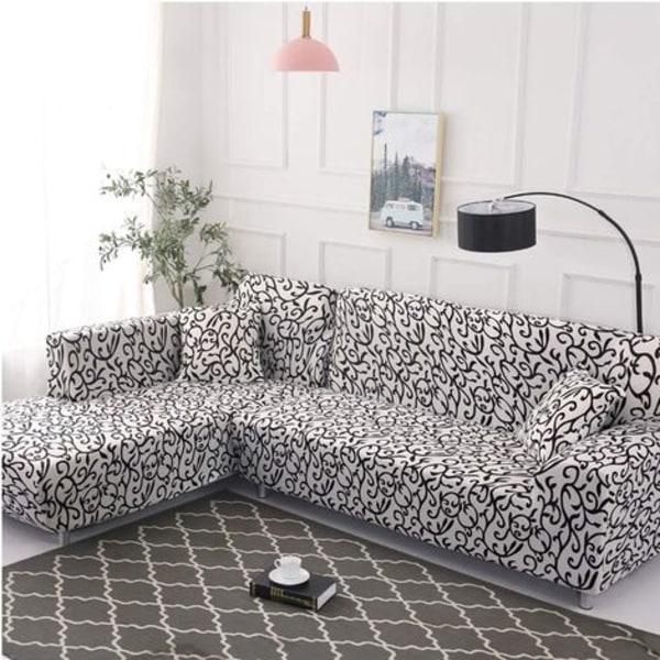 Elastiskt cover Stretch cover 1/2/3/4 sits cover Soffa Underklädslar Spandex Inredning Helt omgiven (4