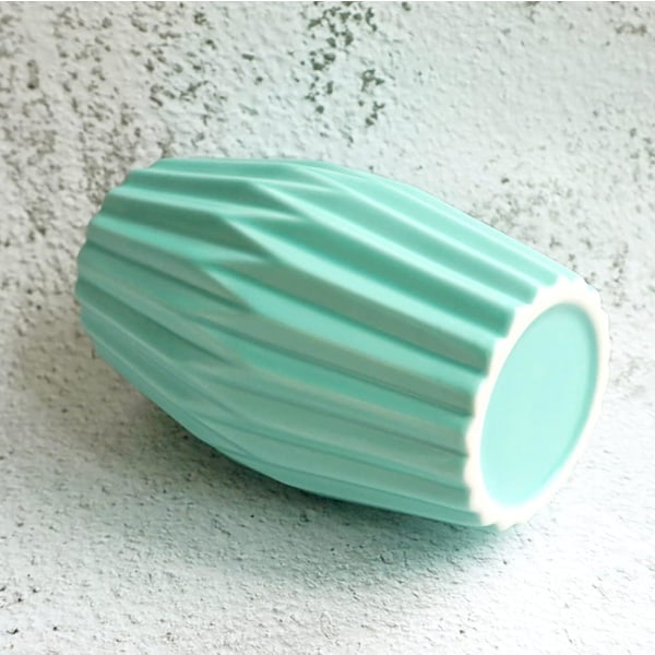 Vase dekoration koral, stue dekoration keramisk blomst (cyan, 8,8*14,2CM)