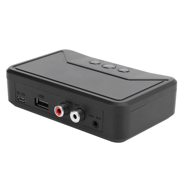 Bluetooth 5.0 Mottaker Trådløs 3.5mm Jack AUX NFC til 2RCA USB Audio Stereo Adapter