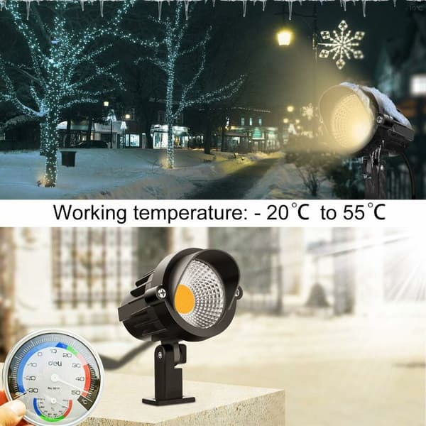 Udendørs LED-spotlight 7W 220V COB-chip, Indbygget LED-spotlight til have—ht