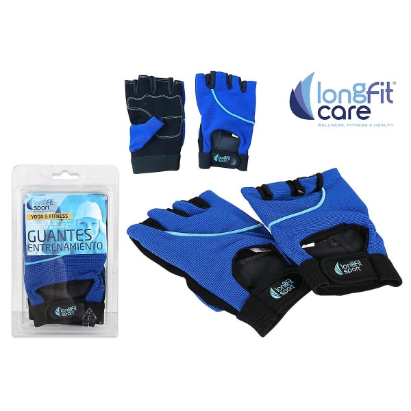 Harjoitushanskat LongFit Sport Sininen/Musta