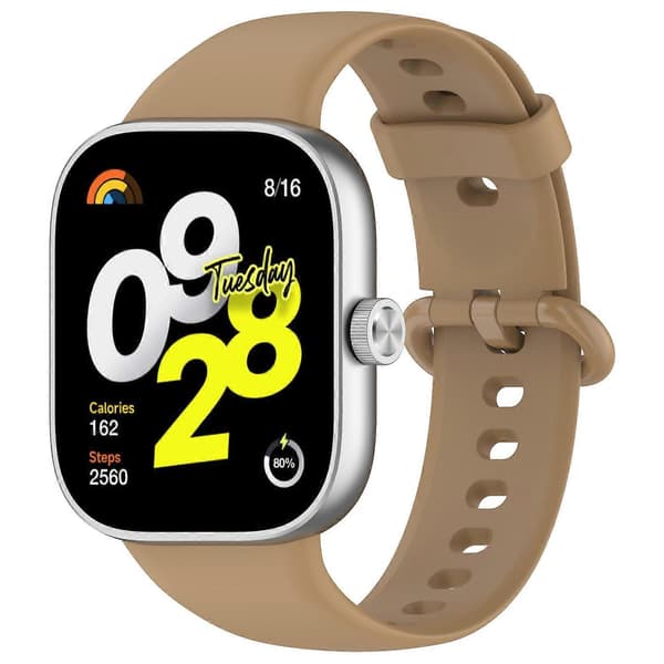 Håndledsrem til Xiaomi Redmi Watch 4 Blød Silikone Smartwatch Armbåndsrem - Kaffe Multicolor Coffee