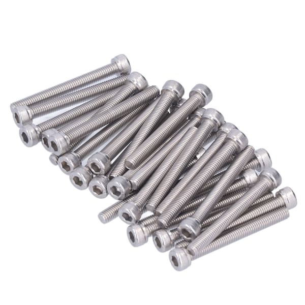 30 stk. M5 Cylindrisk Hoved Hex Skrue A2 Rustfrit Stål Hex Bolt Sæt M5 X 55