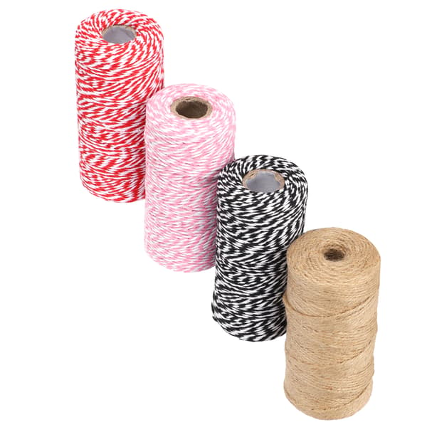 4 st Tvinnad Bomulls Snöre Rep DIY Hantverksmaterial