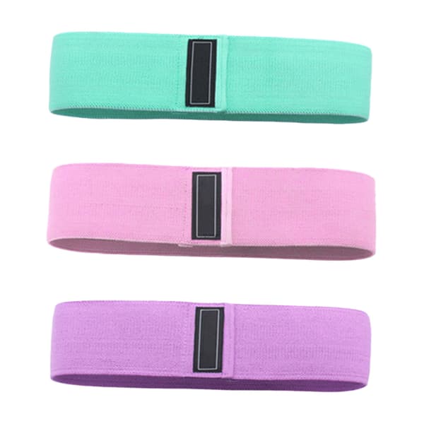 3 Motståndsband Polyester Bomull Elastiska Träningsband för Hemmaträning Stretching Styrketräning