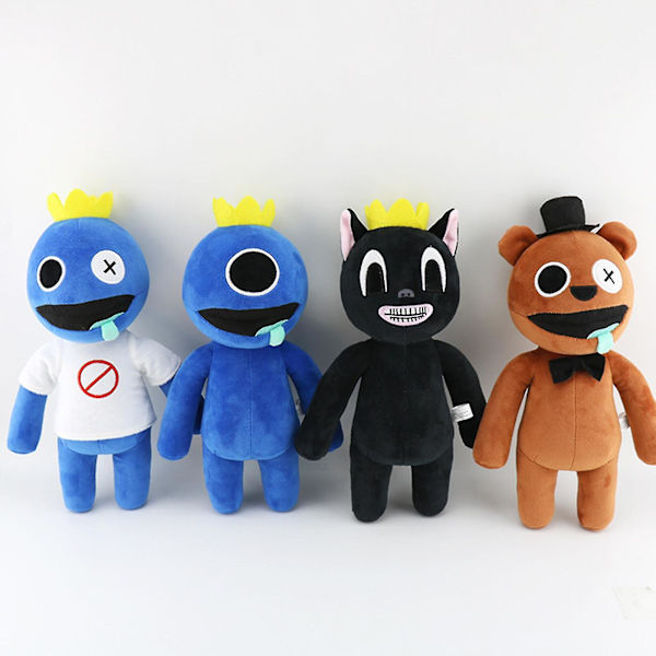 Rainbow Friends Roblox Rainbow Friends Plyslegetøj A blue Black Eye