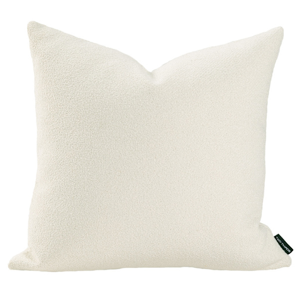Soffkudde i bomull och linne, enfärgad, linnekudde, ryggstöd, örngott för hemvistelse, 45 * 45 cm, vit,