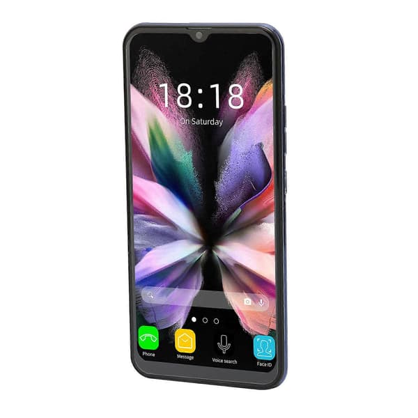R412F Blå 6,53\" Android 12 Smarttelefon, 8GB+64GB, 24MP Kamera, Dobbel SIM, US-plugg