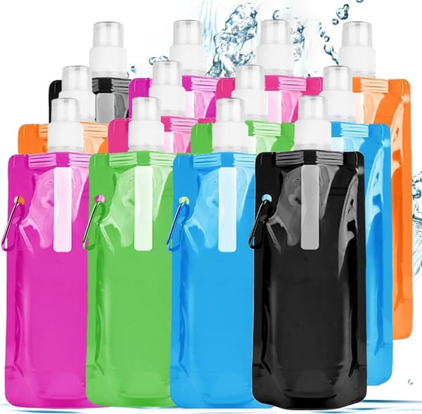 【HT】12-pack 500 ml hopfällbara vattenflaskor Vattenflaskor/dricksflaskor/sportdrycksflaskor Hopfällbara vattenflaskor Dricksflaskor Hopfällbara