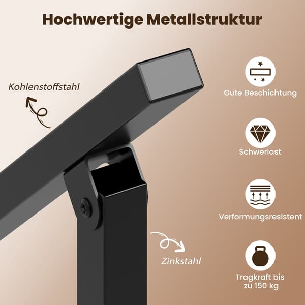 【HT】Justerbart utomhus trappräcke, 104 cm, metall 5650