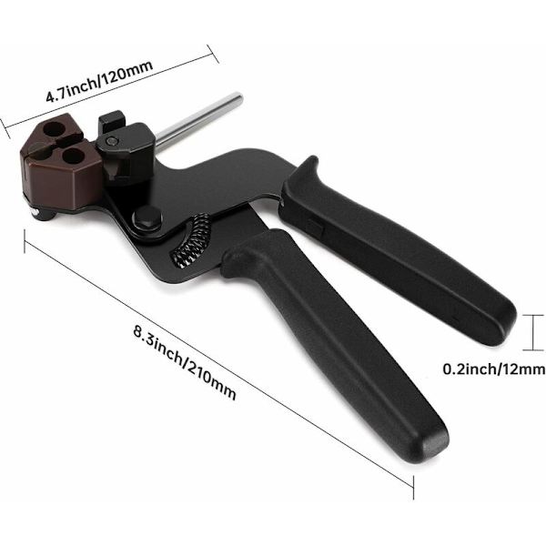 CT-02 sort kabelbindetang rustfrit stål kabelbinder rustfrit stål omsnøringspresser