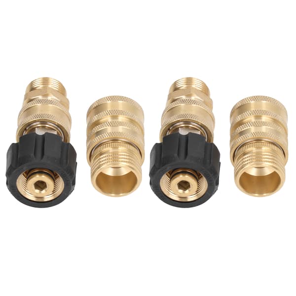 8PCS Högtryckstvätt Adapter Kit Snabbkoppling Metallkopplingar för Biltvätt