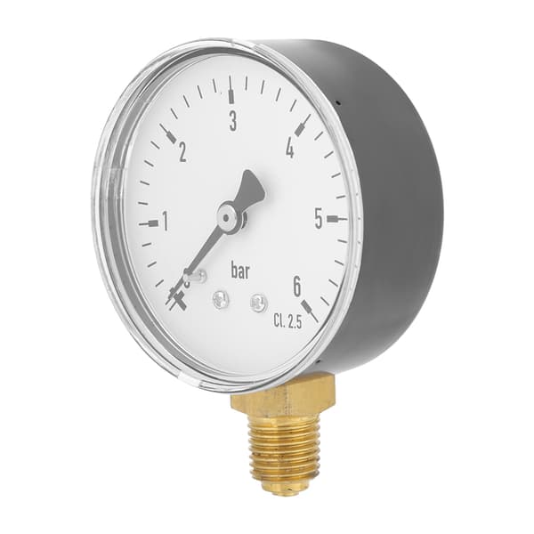 Sidomonterad Manometer Lufthydraulisk Tryckmätare 0-6 Bar 1/4 NPT