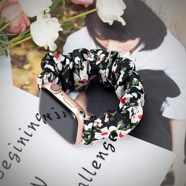 Velegnet til apple watch7 apple shiny elastisk erstatningsrem 111 42-44,