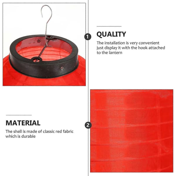 Japansk Restaurant Lanterne Udendørs Dekorativ Lanterne Sæt til Indretning 7 Sæt 14x14x35cm Red 2