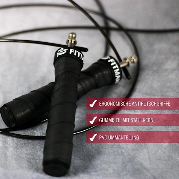 Hopprep sort Speed ​​Skipping Rope til Fitness