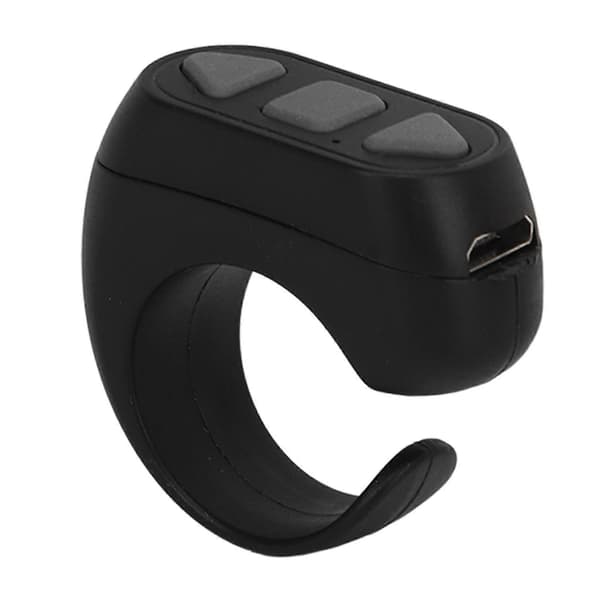 Bluetooth fjernbetjeningsring - Sidevender, Selfie, Videostyring til iOS- og Android-enheder