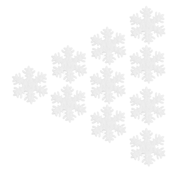 1000 stk. snefnugkonfetti: 1,2 tommer, lugtfri, genanvendelig hvid juledekoration til fødselsdagsfester, bryllupper, helligdage