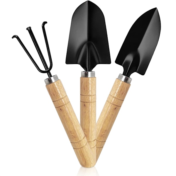 Hagearbeidsspader Hageredskaper Håndskovle - 3 deler hageredskapssett Liten hagerive Ergonomisk hagehåndverktøy