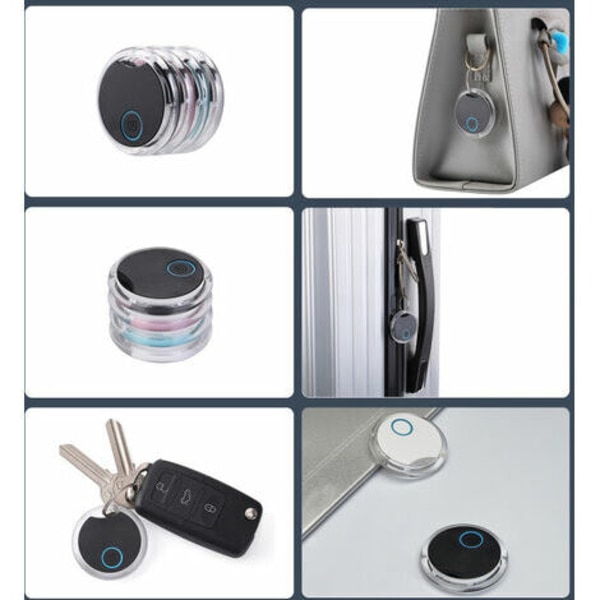 Trådlös Pet GPS Tracker Nycklar Väskor Plånböcker App Control Object Finder Selfie Shutter Kompatibel med IOS/Android-telefoner,