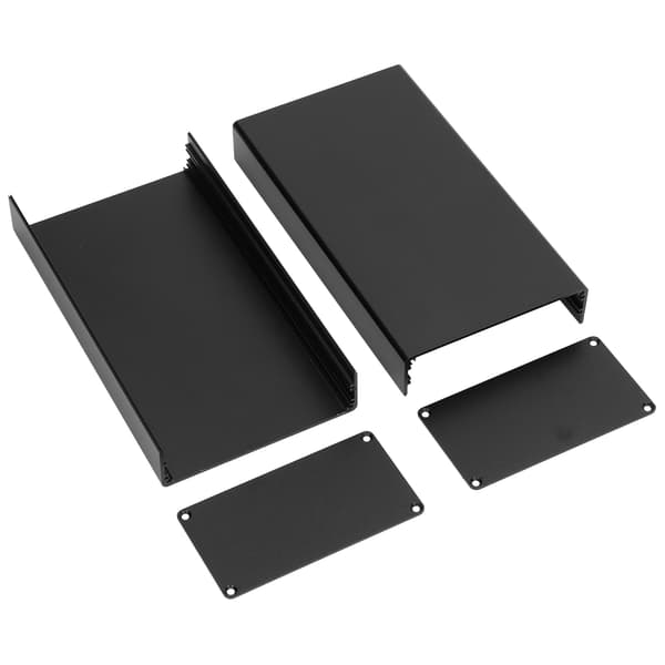 Aluminiumslegering Effektforstærker Projektkabinet Split Case 58x110x200mm Mat Sort