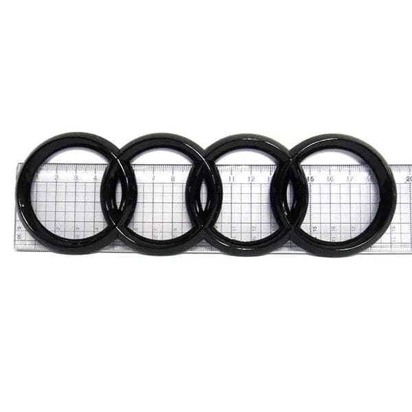 Sort Blank Bagklap Bagagerum Ring Mærke Emblem til Audi A3 A4 S4 A5 A6 S 192x62mm