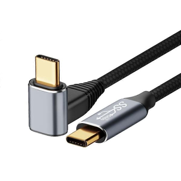 100W retvinklet USB C til USB C-kabel, 0,5M-3M USB C til C Type-C hurtigopladning 1m