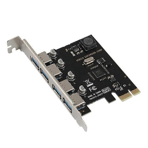 SSU 4-portars USB 3.0 PCI-E expansionskort PCI Express PCIe USB 3.0 HUB-adapter 4-portars USB3.0-kontroller USB3.0 PCIe