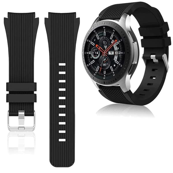 Silikonearmbånd til Samsung Galaxy Watch 46mm Black black