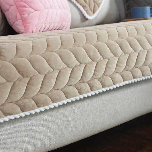 Moderne minimalistisk sofapute, komfortabelt putetrekk for sofa i plysj (kaffefarge, putestørrelse 30*50 med indre kjerne),