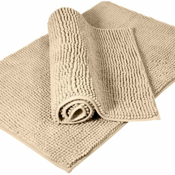 Absorberande dynor för badrumsgolvmatta (50*80 cm kamel),