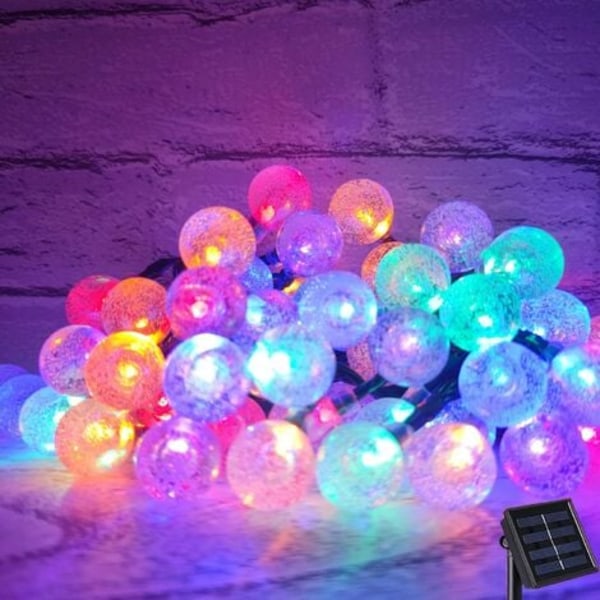 5 väriä Solar Fairy Lights, 9,5M 50 Solar String Lights, 8 Modes vedenpitävä valaistus, joulukuuselle