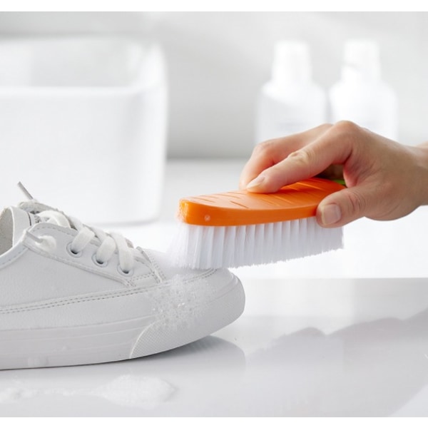 Radise multifunktionel rensebørsteplade børste skobørste gør ikke ondt på sko og skobørste vaskebørste husholdningsbløde hårbørste (18cm*5cm),