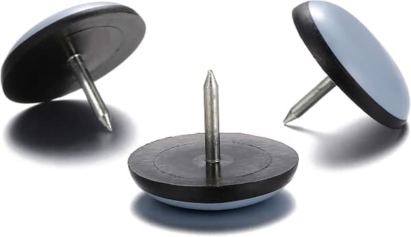 (25mm, grå-12pak)Sliders-Furnigear PTFE (Teflon) Stoleben Bevægelse—ht