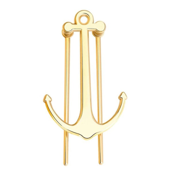 Anchor Bookmark Creative Metal Page Holder Clip Gold