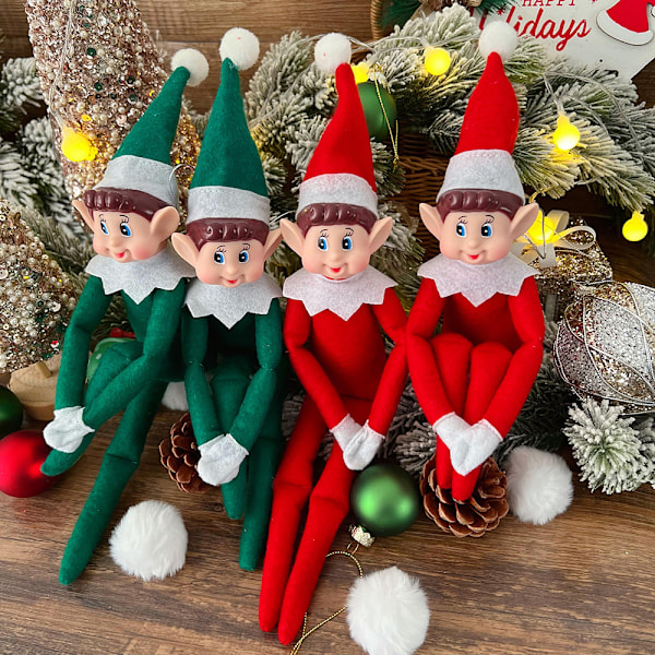 3PCS Jultomte Dockfigur Hänge Prydnader Green ears
