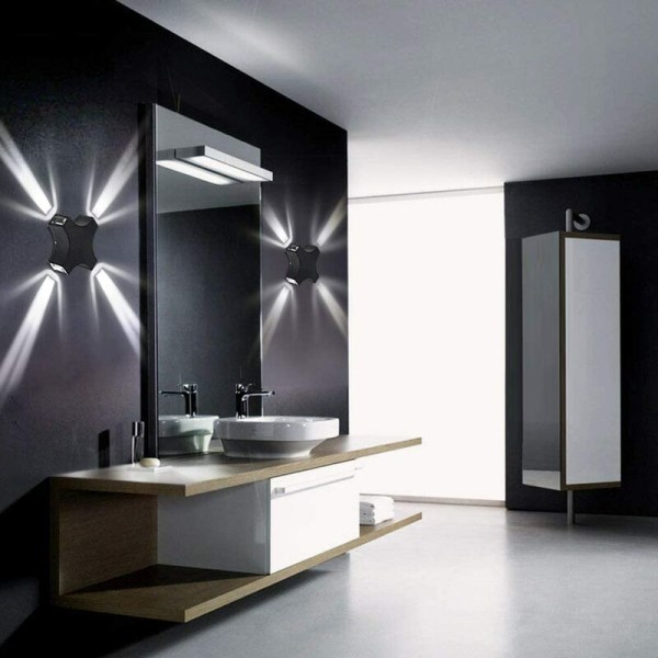 Vanntett og fuktsikker LED utendørs vegglampe (12W hvit) ，Passer for stue, gang, innendørs vegg