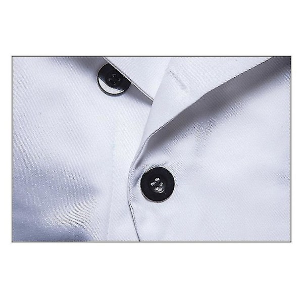 Män Lapel Suit Väst Casual Snygg enfärgad väst L White