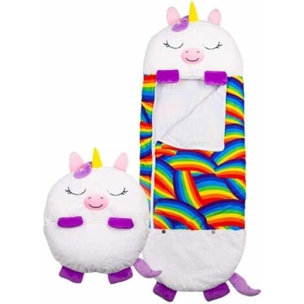 1-tyyny, joka muuttuu anime-makuupussiksi Söpö eläinmakuupussi lapsille, sopii 3-6-vuotiaille